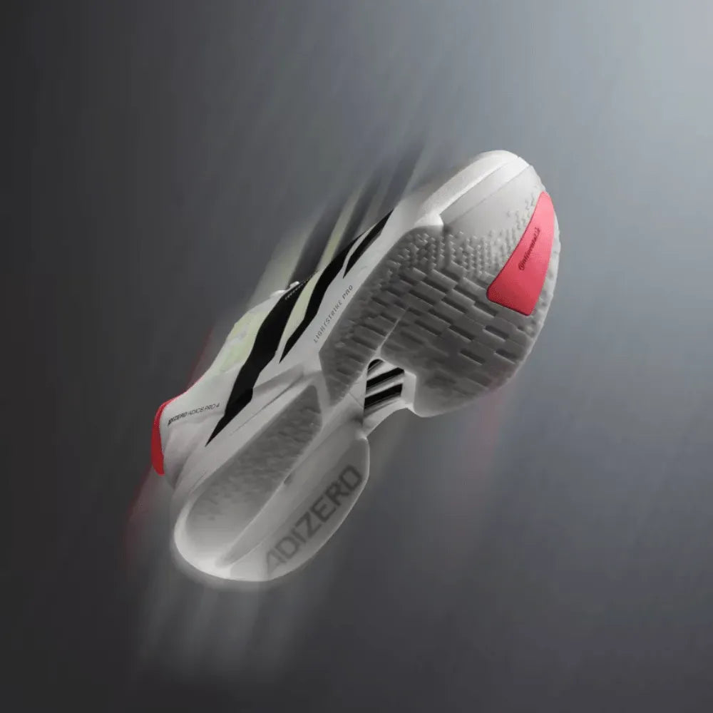 White Adizero Adios Pro 4 Cloud Core Black
