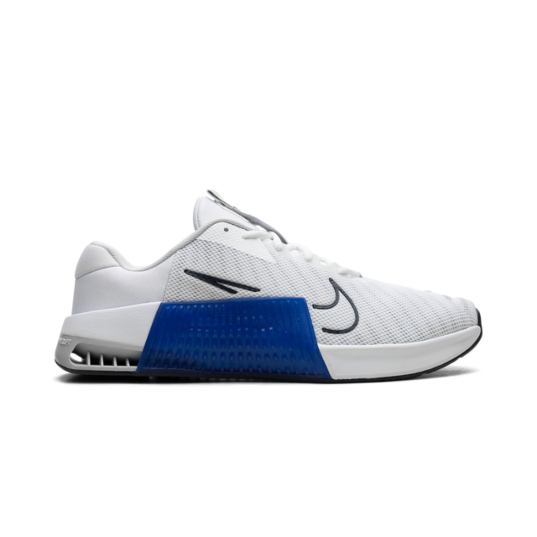 White Metcon 9 Racer Blue