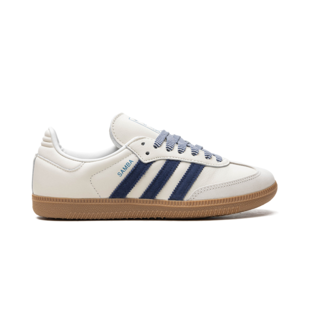 Samba White Off Dark Blue