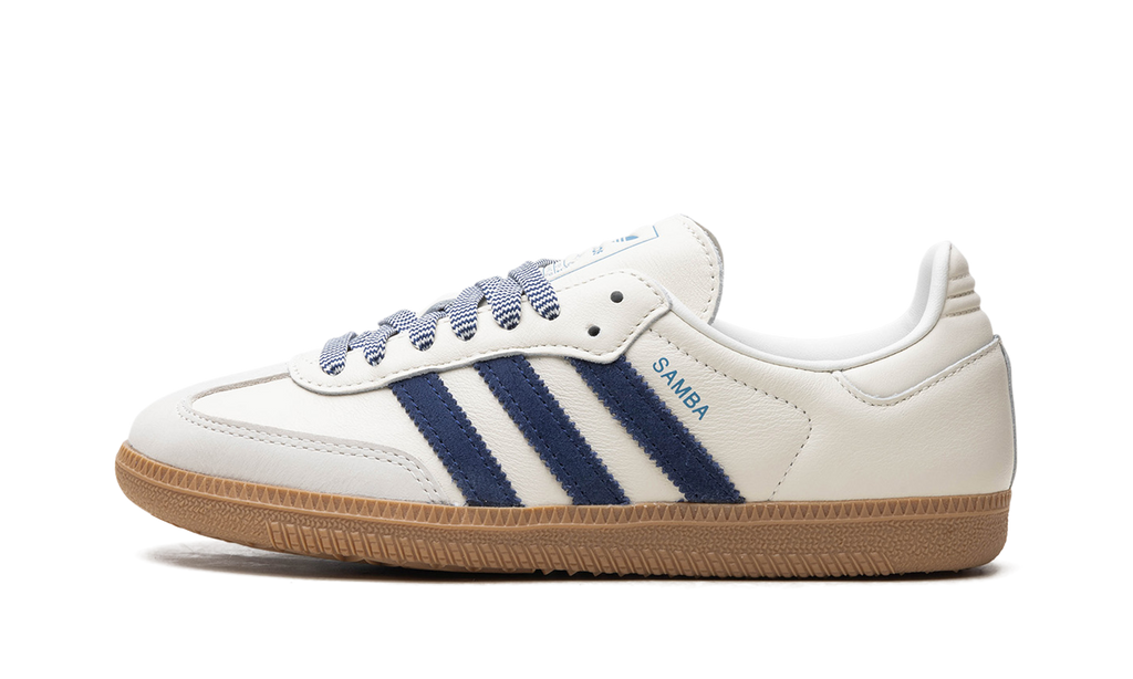 Samba White Off Dark Blue