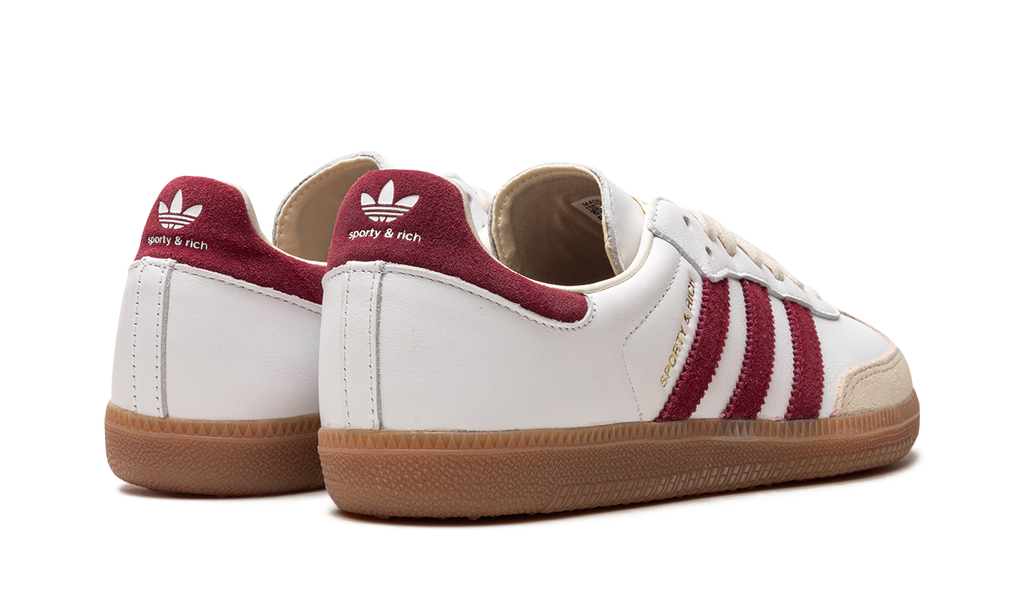 Samba White Sporty & Rich Core Burgundy