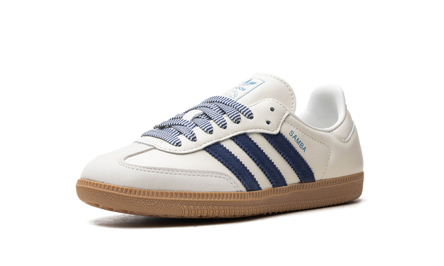 Samba White Off Dark Blue
