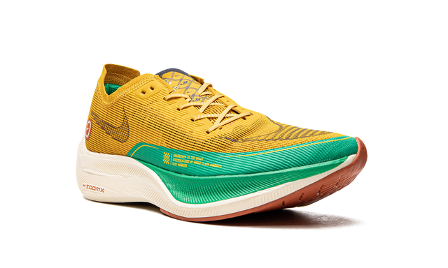 Green ZoomX Vaporfly Next% 2 Dark Sulfur Stadium