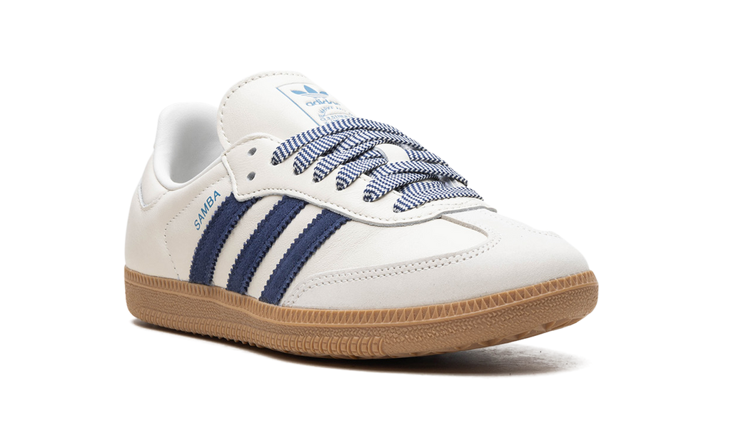 Samba White Off Dark Blue