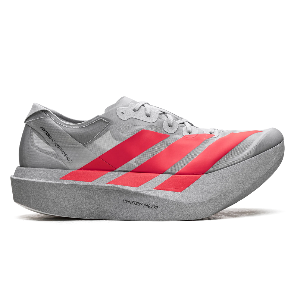 Grey Adizero Adios Pro EVO 2 "Silver Metallic/Lucid Red/Grey Two"