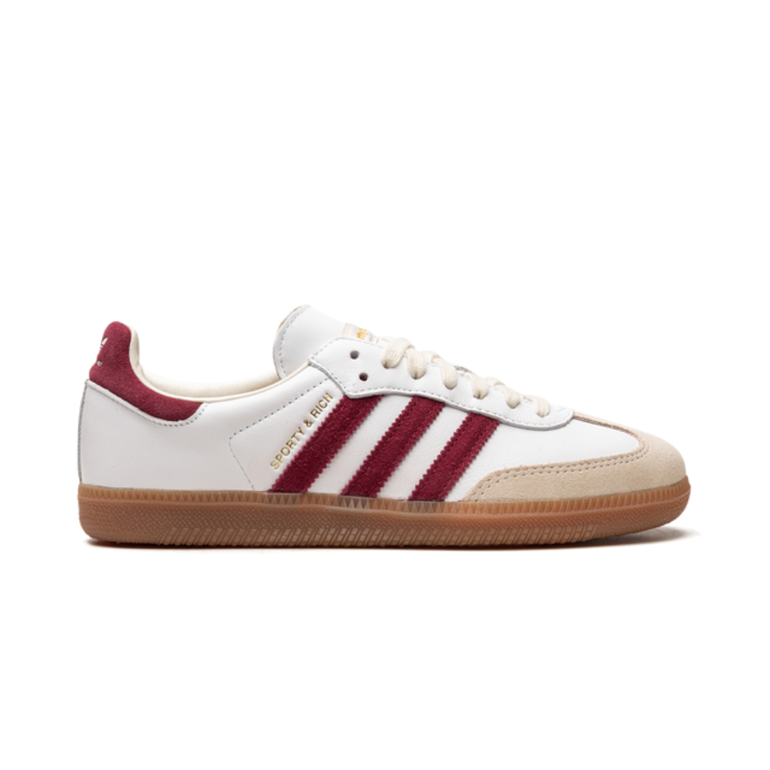 Samba White Sporty & Rich Core Burgundy