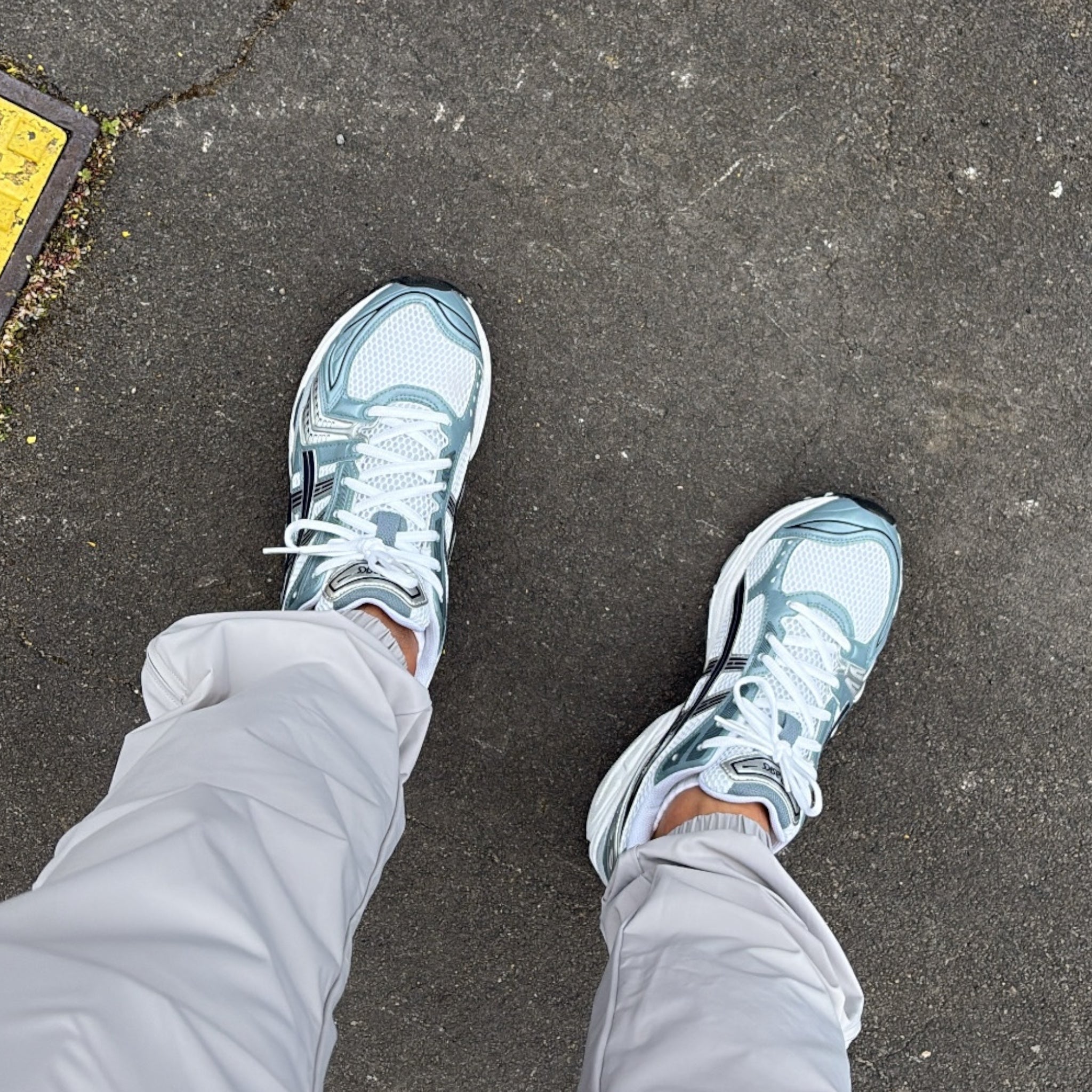 Kayano 14 White Gel Fjord Grey