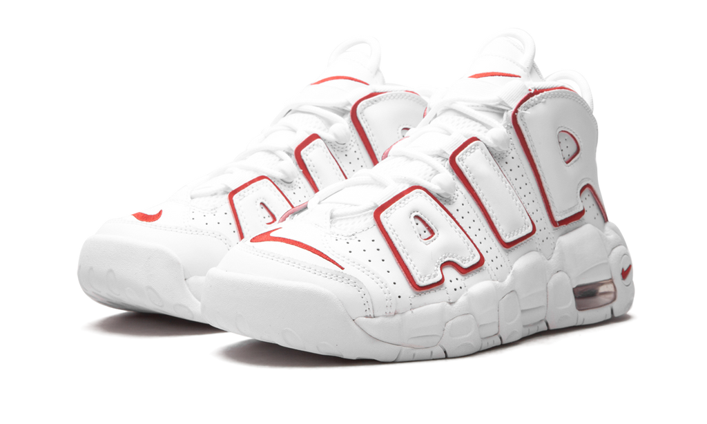 White Air More Uptempo Varsity Red Outline