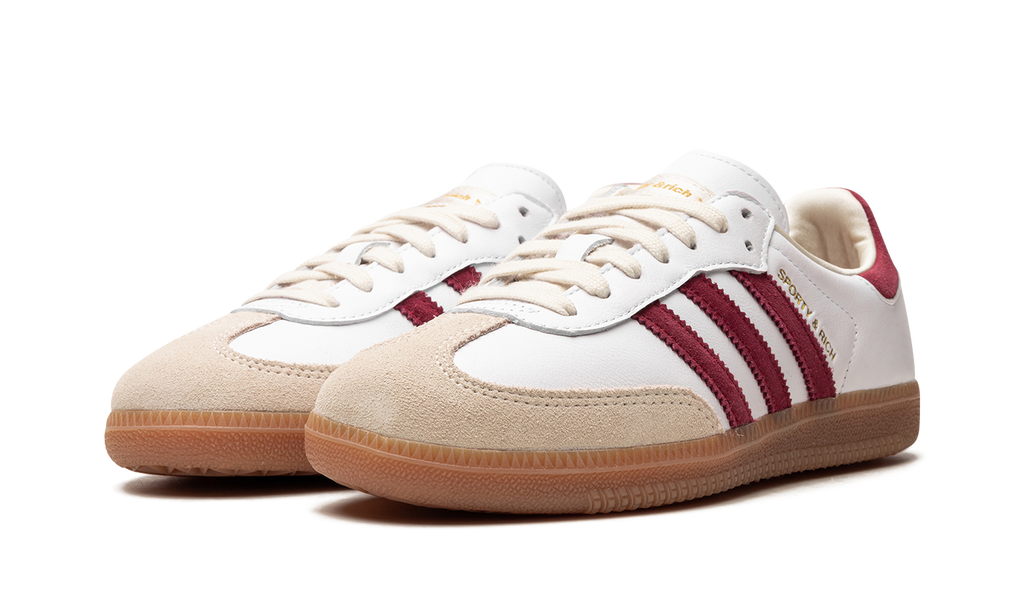 Samba White Sporty & Rich Core Burgundy