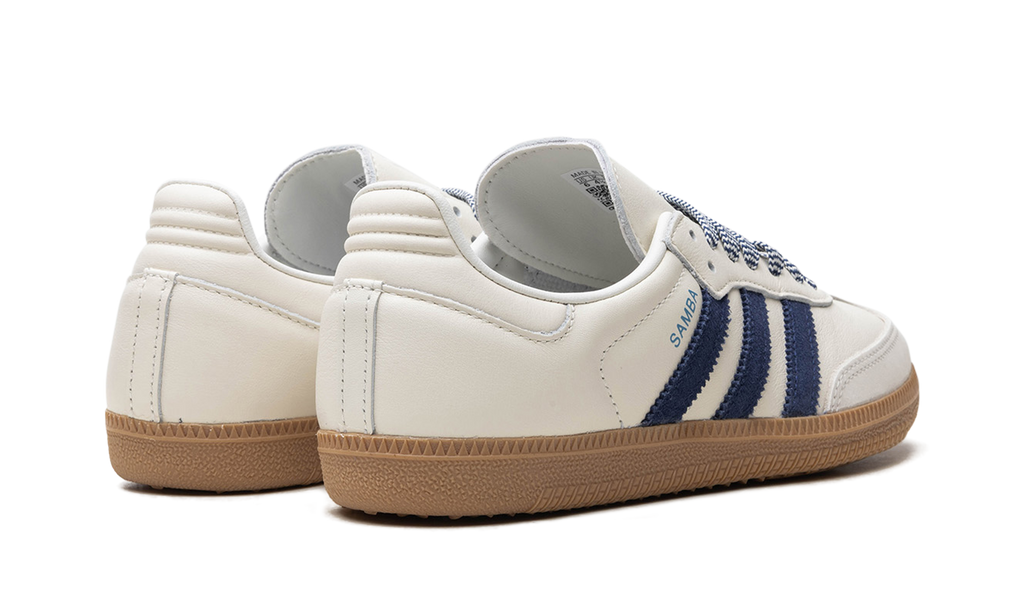 Samba White Off Dark Blue