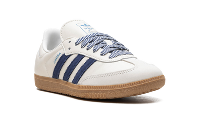 Samba White Off Dark Blue