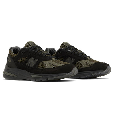 Black Stone Island x New Balance 991v2 MiUK Olive