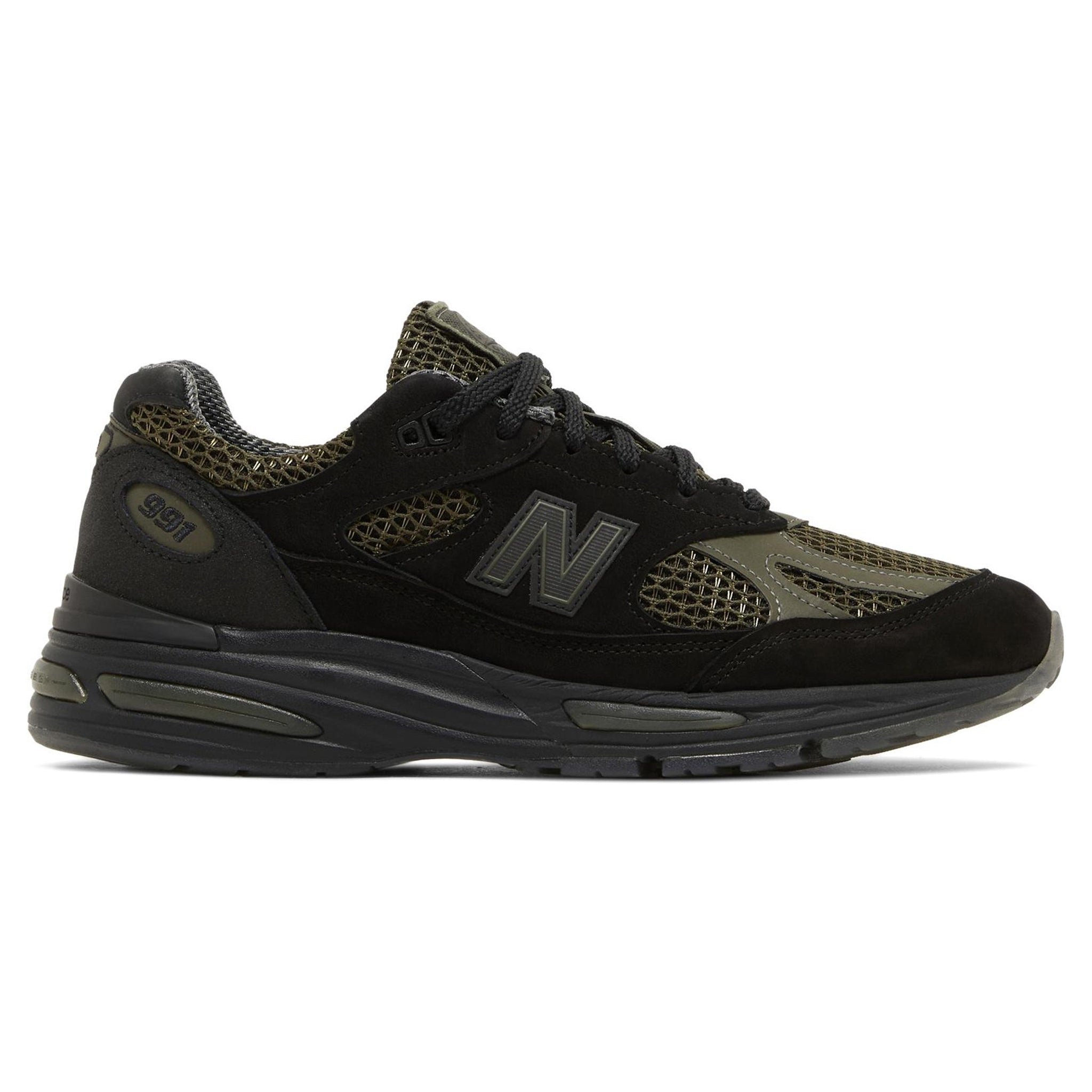 Black Stone Island x New Balance 991v2 MiUK Olive