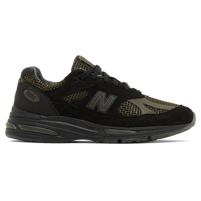 Black Stone Island x New Balance 991v2 MiUK Olive