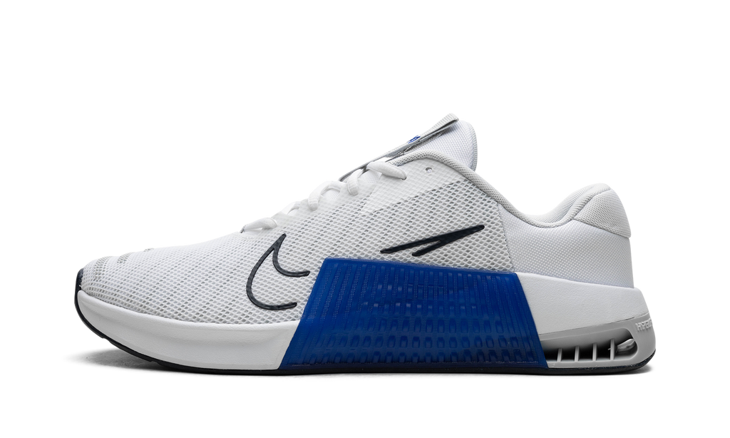 White Metcon 9 Racer Blue